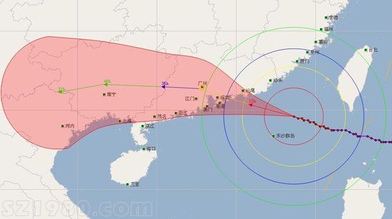 台风 天兔 傍晚或正面登陆珠三角 12市大面积停课