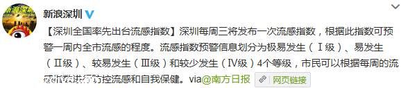<a href=http://www.sz1980.com/shenzhen/ target=_blank class=infotextkey><a href=http://www.szxxg.com/shenzhen/ target=_blank class=infotextkey>深圳</a></a>每周三发布流感指数 为市民提供预警服务