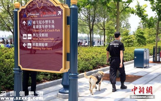 6月14日，是上海迪士尼度假区举行盛大开幕盛典的首日。当日，音乐剧《狮子王》中文版将首演，作为活动场地的购物餐饮娱乐区“迪士尼小镇”暂时关闭。不过，上午，依然有不少市民游客前往附近游览。图为“迪士尼小镇”即景。