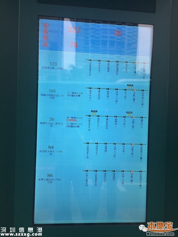 深圳公交站安装电子站牌 提供公交车到站等信息