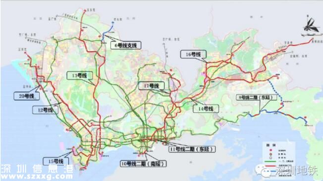 深圳地铁四期今年开工 附四期线路走向